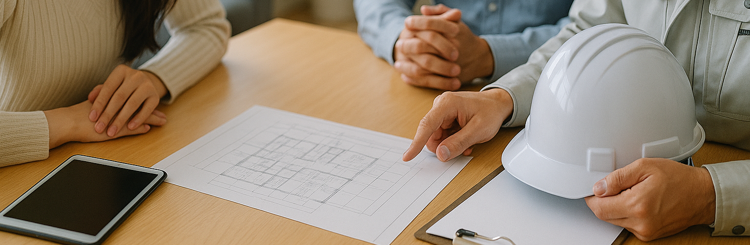 打合せから施工管理まで一貫対応する建築士の現場